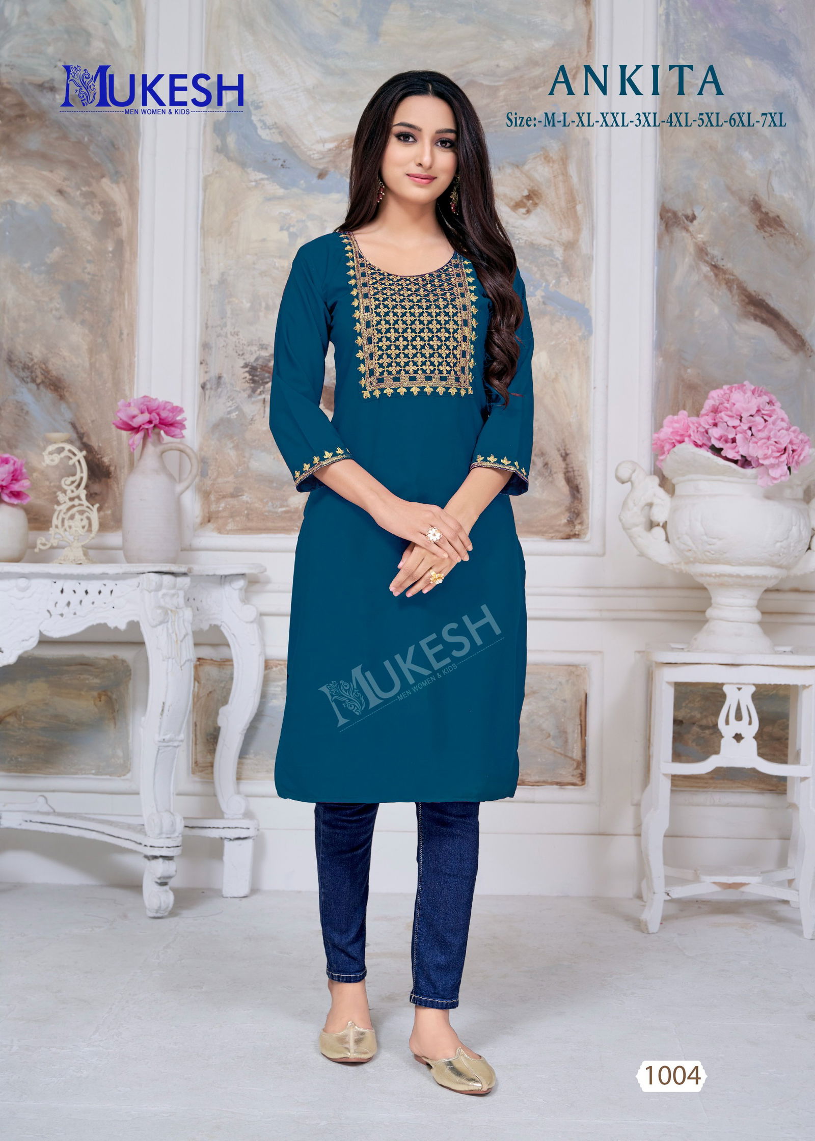 Ankita By Banwery Rayon Embroidery Kurti Wholesale Clothing Suppliers In India